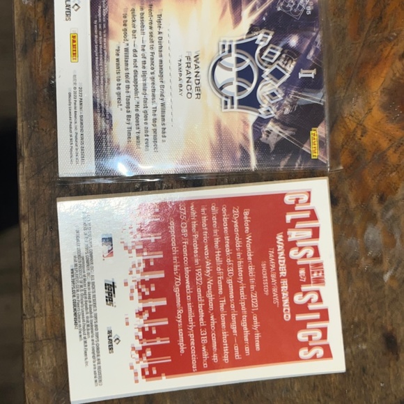 Rare wander Franco topps chrome & panini - Picture 2 of 2